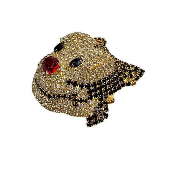 Vintage Gold Plated Felix the Cat Swarovski Crystal Pin Brooch - Picture 3 of 7